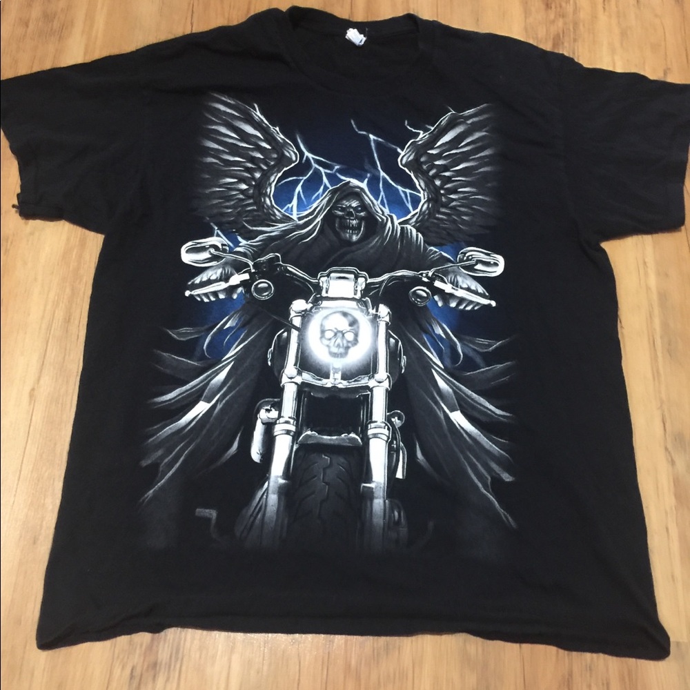 Skeleton Biker Graphic Tee